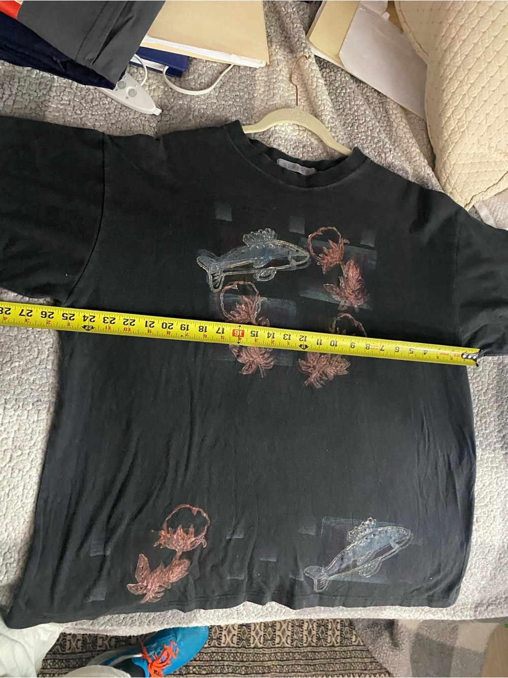 Blue Fish Black Graphic Fish & Leaf Tee - Picture 6 of 9